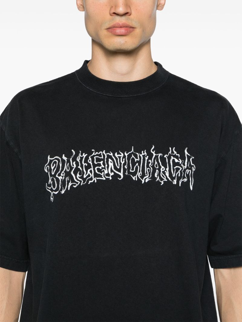 Black Darkwave Cotton T-shirt