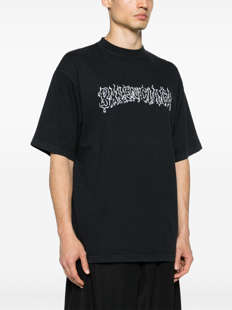 Black Darkwave Cotton T-shirt
