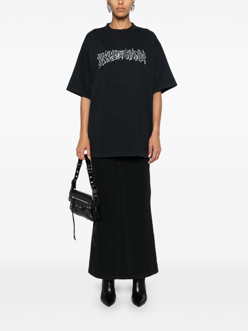 Black Darkwave Cotton T-shirt
