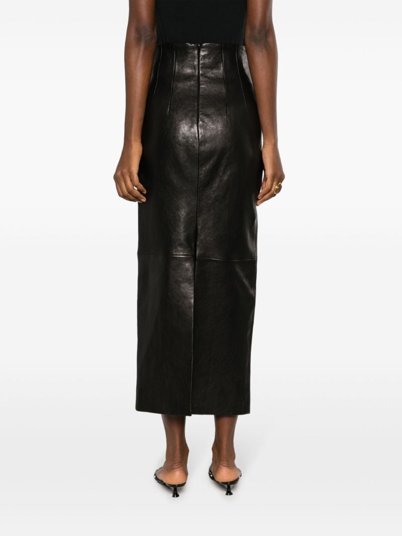 Black the Loxley Leather Maxi Skirt