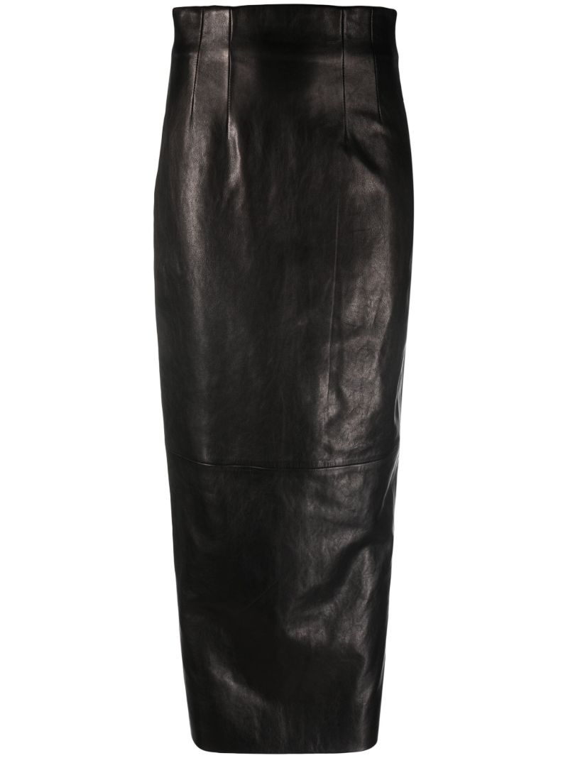 Black the Loxley Leather Maxi Skirt