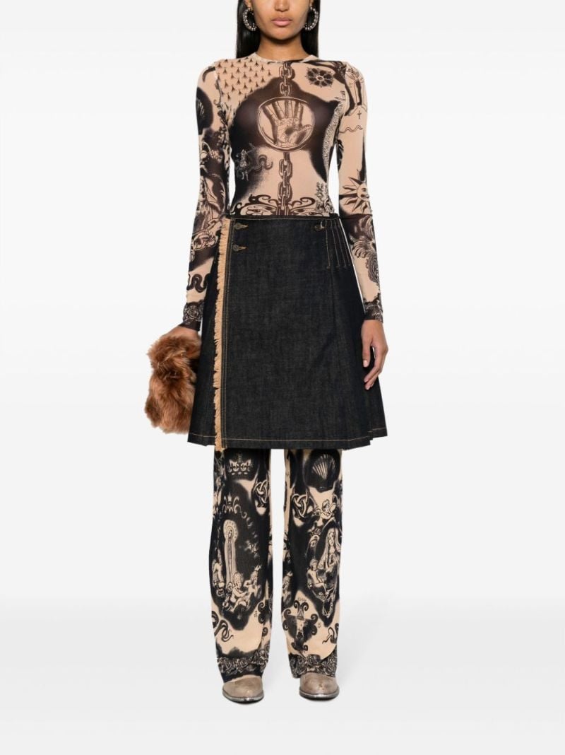 Neutral Heraldique-print Top