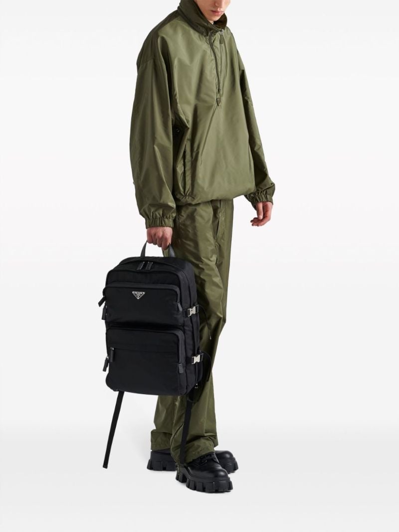 Re-nylon Saffiano Leather Backpack