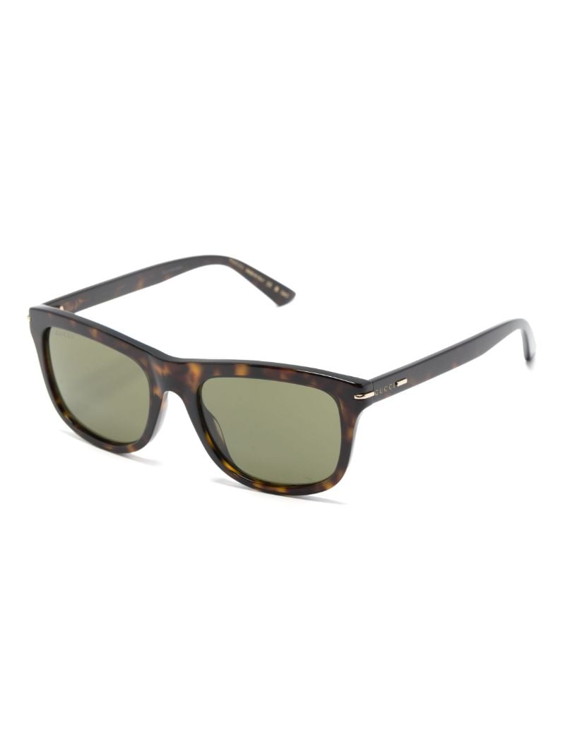 Brown Tortoiseshell Rectangle Frame Sunglasses
