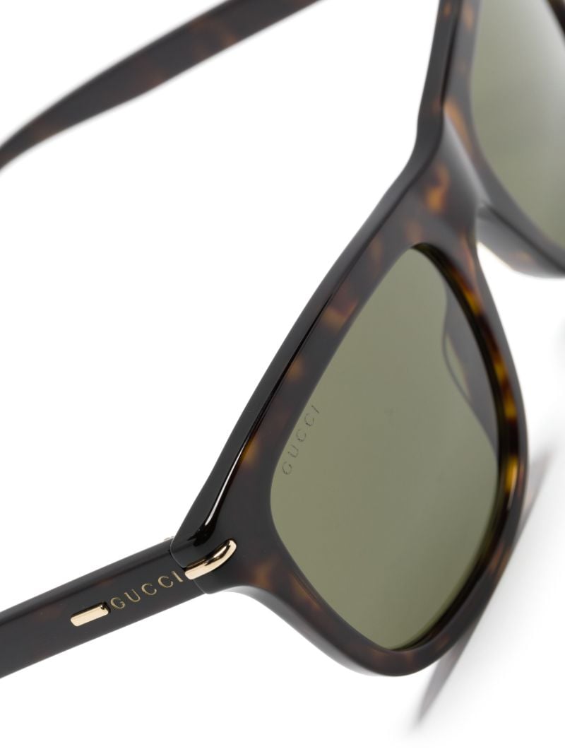 Brown Tortoiseshell Rectangle Frame Sunglasses