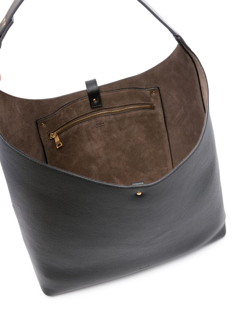 Black Marcie Leather Shoulder Bag