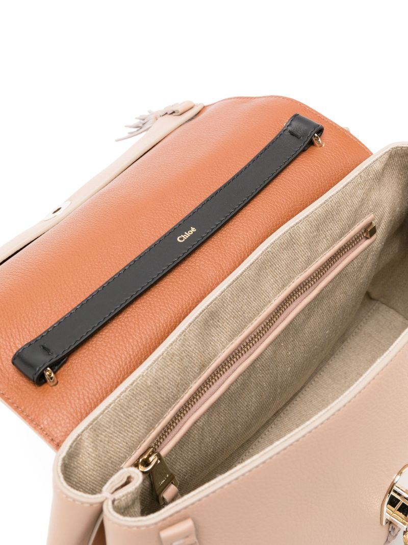 Neutral Penelope Leather Shoulder Bag