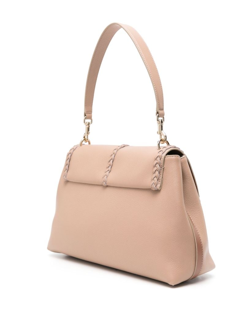 Neutral Penelope Leather Shoulder Bag