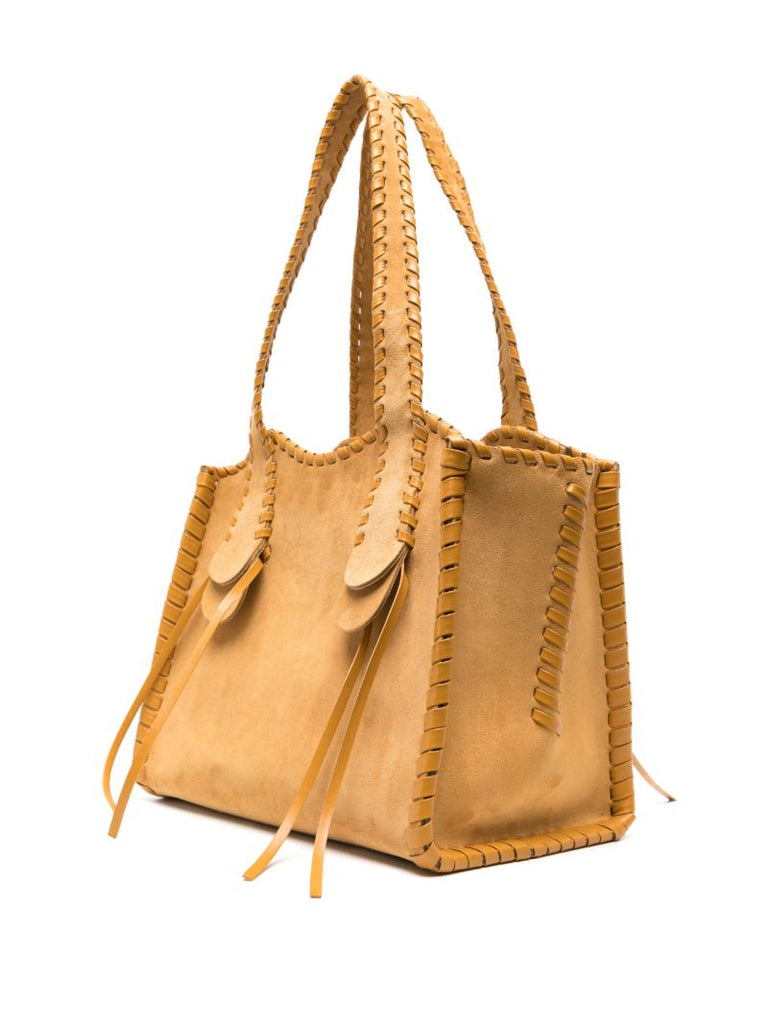 Brown Mony Suede Tote Bag