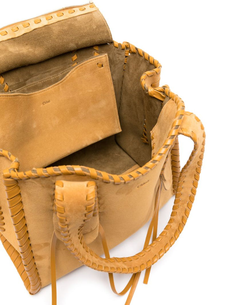Brown Mony Suede Tote Bag