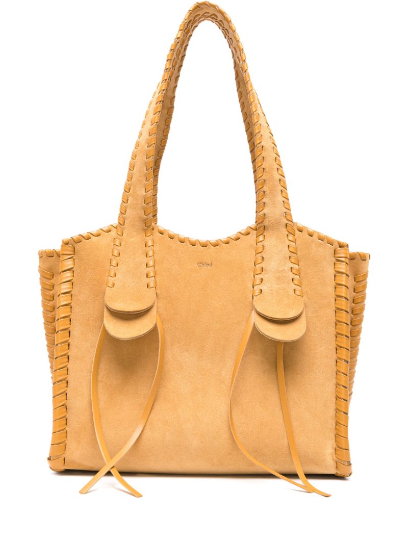 Brown Mony Suede Tote Bag