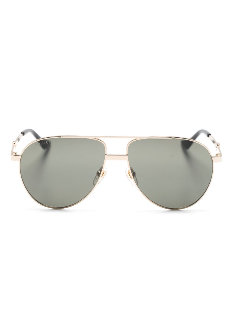 Gold Pilot-frame Sunglasses