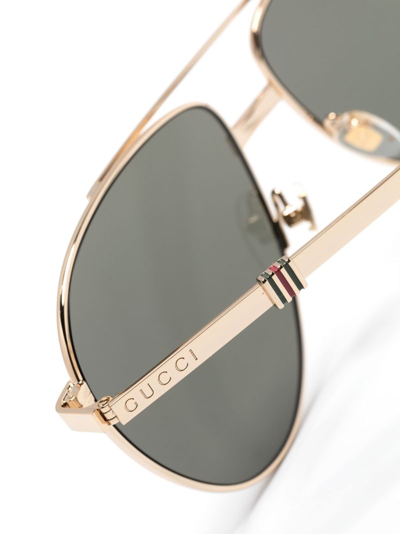 Gold Pilot-frame Sunglasses