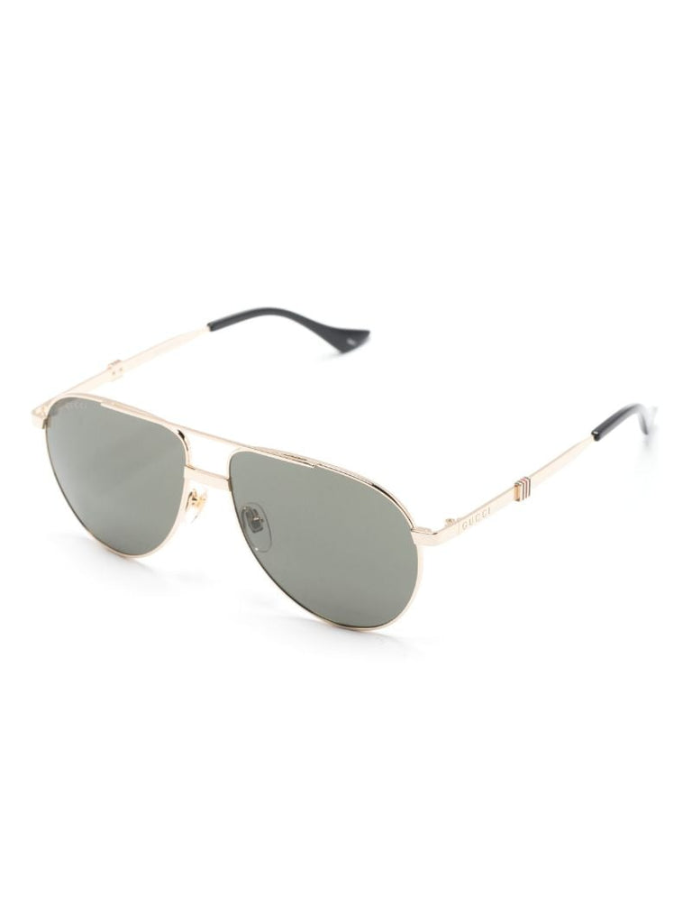 Gold Pilot-frame Sunglasses
