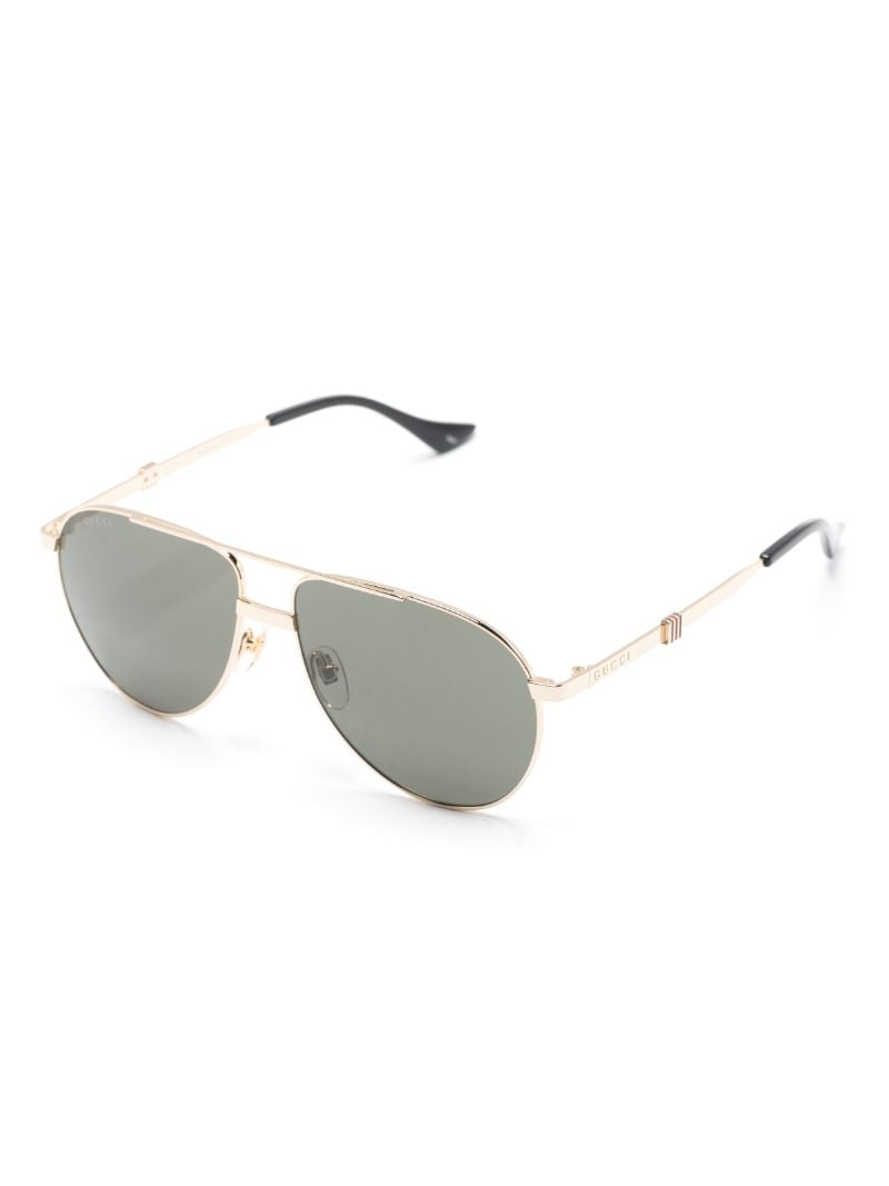 Gold Pilot-frame Sunglasses