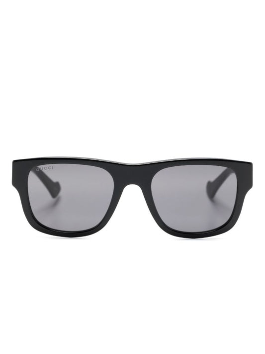 Black Square-frame Acetate Sunglasses