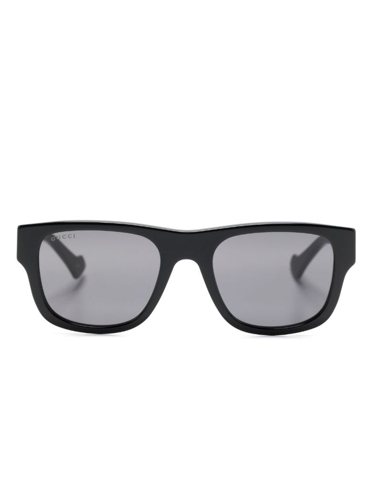 Black Square-frame Acetate Sunglasses
