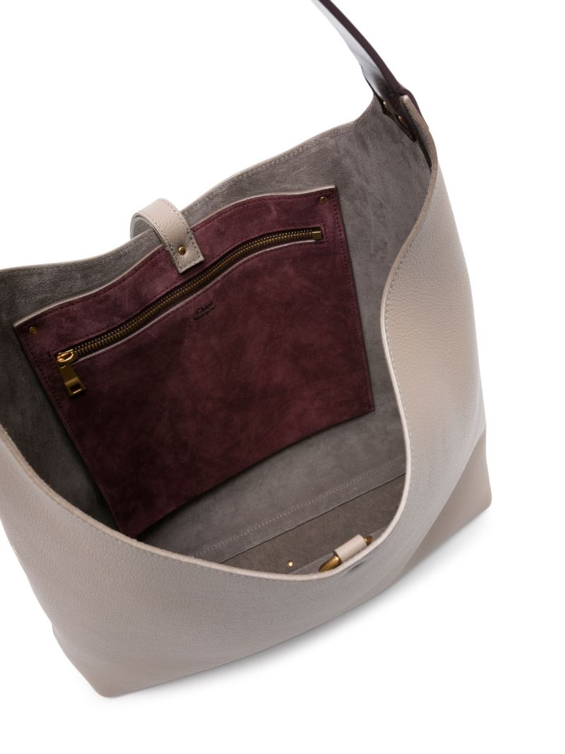 Grey Marcie Leather Shoulder Bag