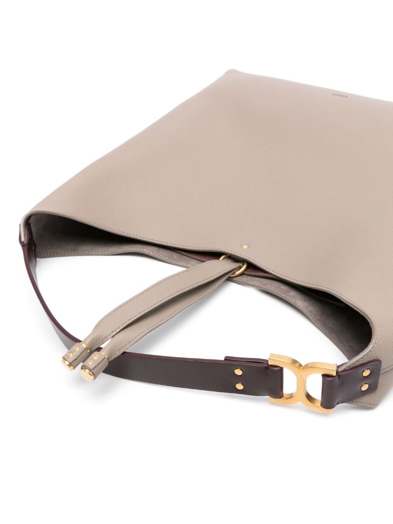 Grey Marcie Leather Shoulder Bag