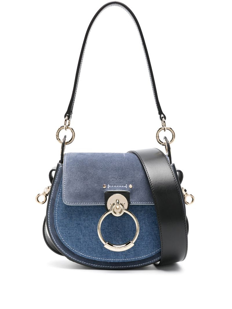 Blue Small Tess Denim Crossbody Bag