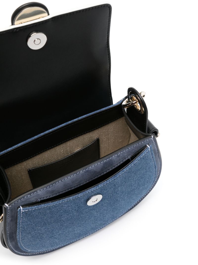 Blue Small Tess Denim Crossbody Bag