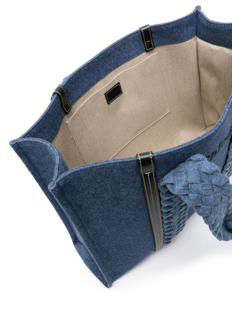 Blue Large Woody Denim Tote Bag