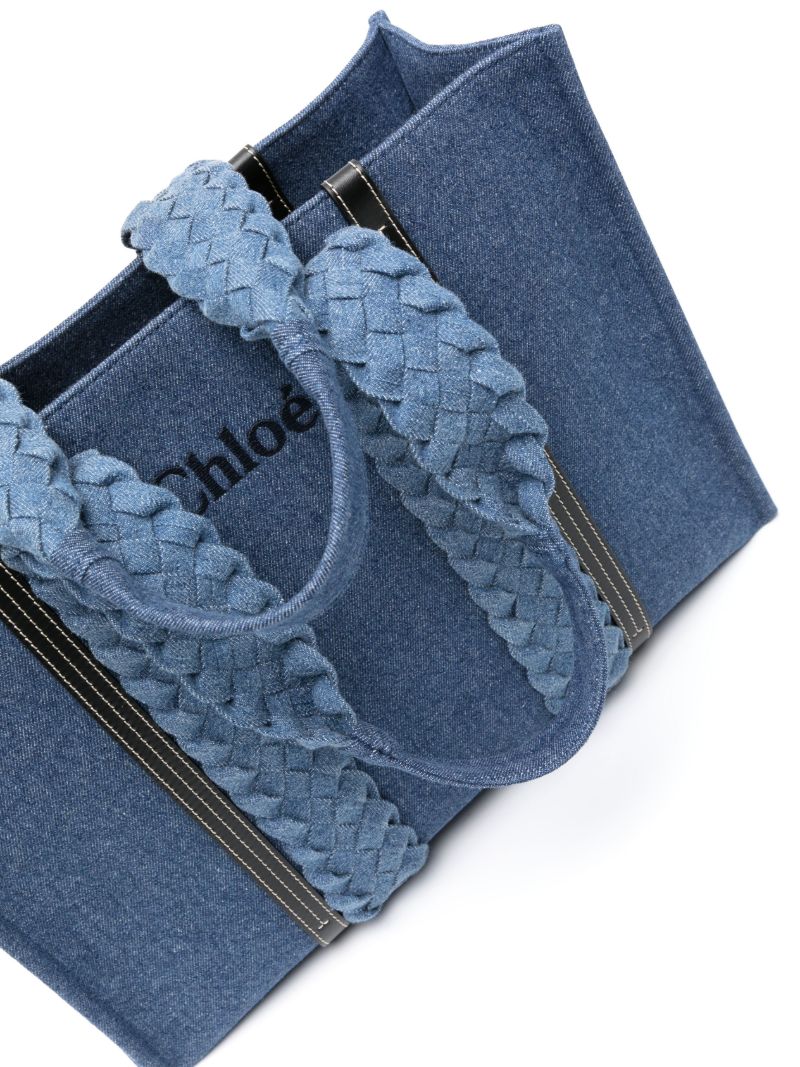 Blue Large Woody Denim Tote Bag