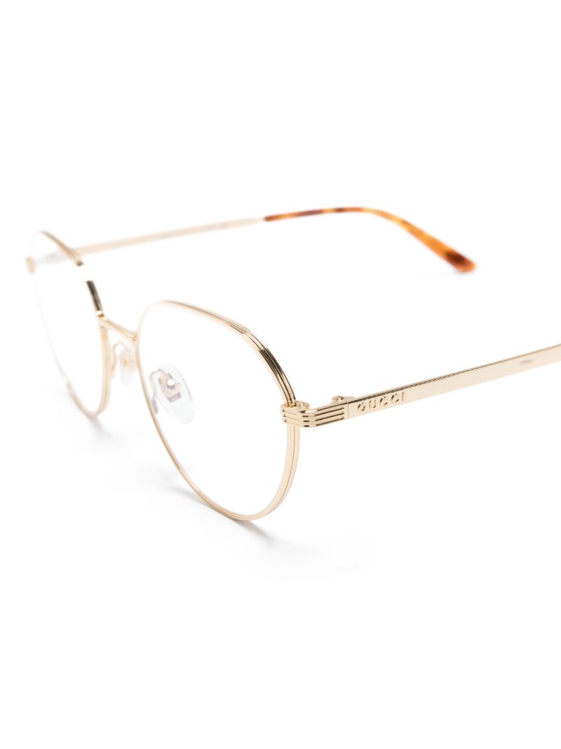 Gold-tone Round-frame Glasses