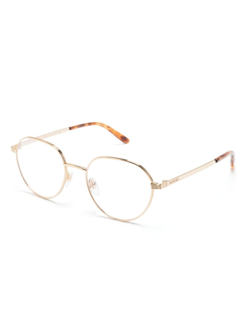 Gold-tone Round-frame Glasses