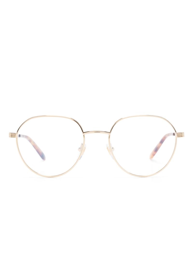 Gold-tone Round-frame Glasses
