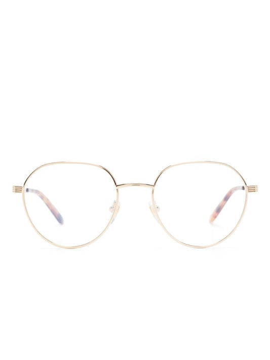 Gold-tone Round-frame Glasses