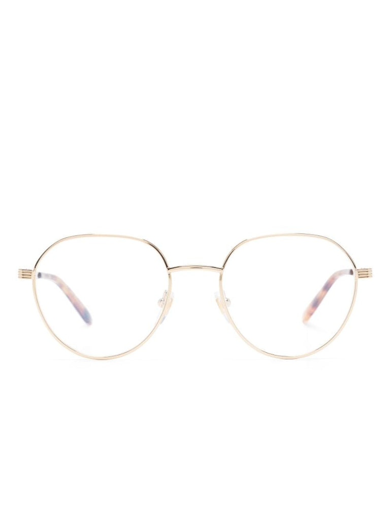 Gold-tone Round-frame Glasses
