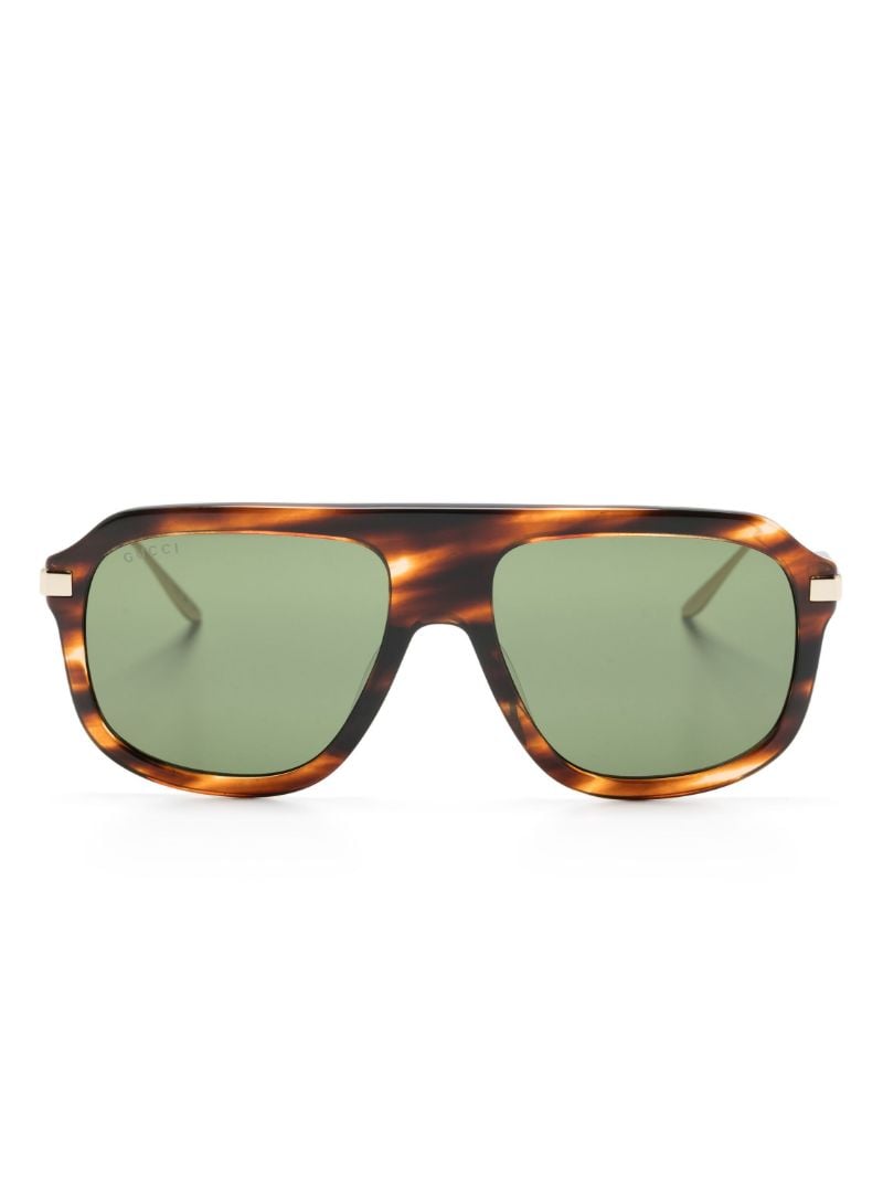 Brown Pilot-frame Sunglasses