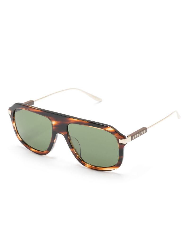 Brown Pilot-frame Sunglasses