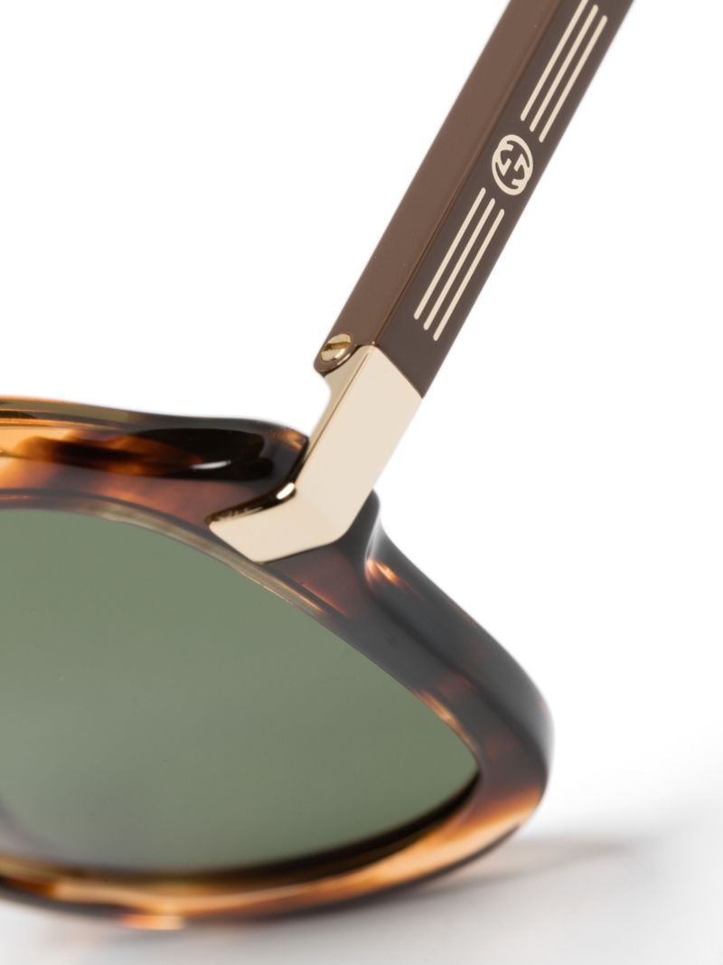 Brown Pilot-frame Sunglasses