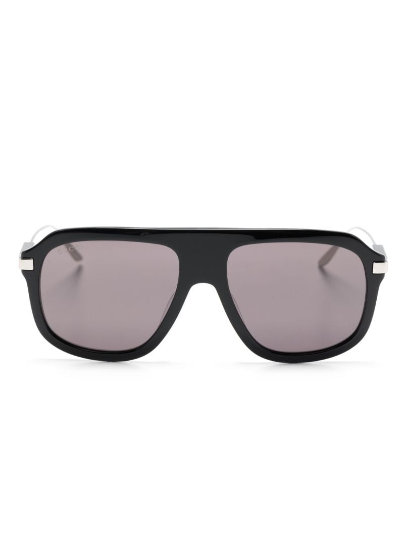 Black Pilot-frame Sunglasses