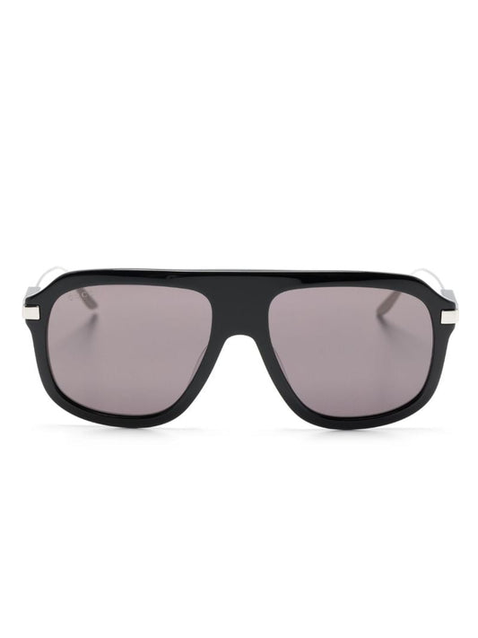 Black Pilot-frame Sunglasses