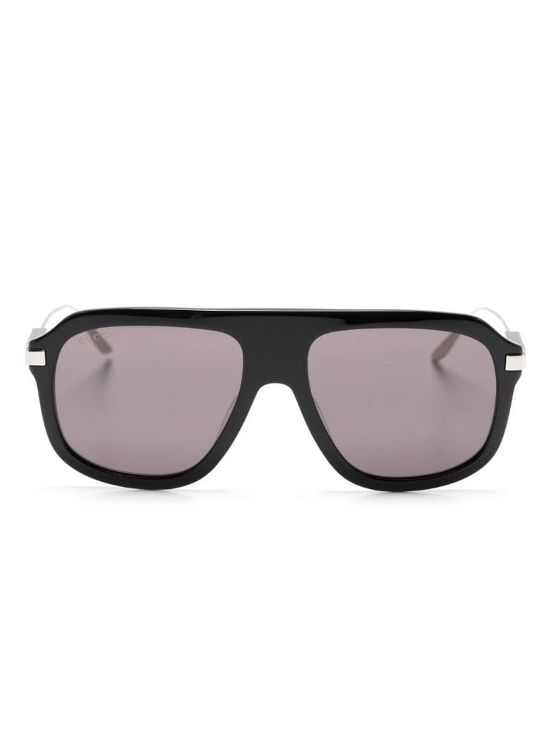 Black Pilot-frame Sunglasses