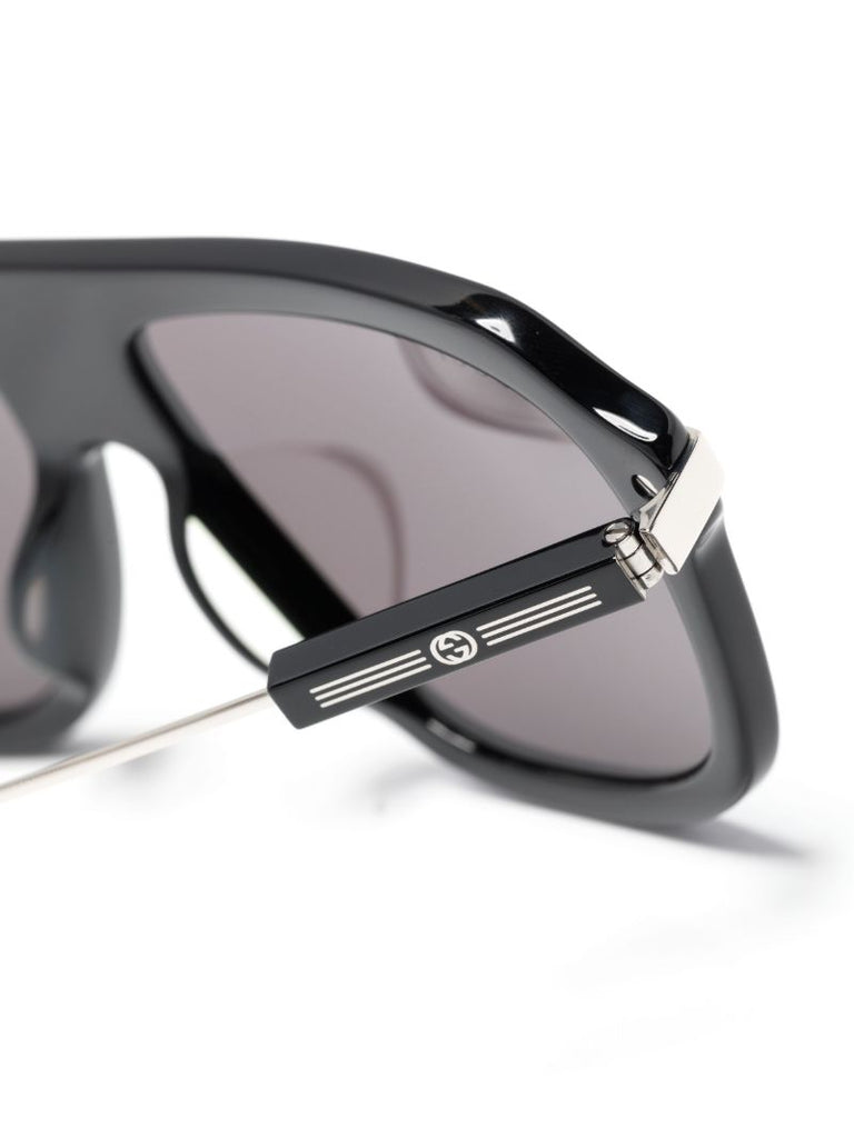 Black Pilot-frame Sunglasses