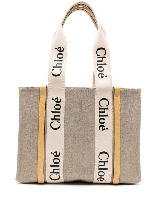 Brown Woody Medium Tote Bag