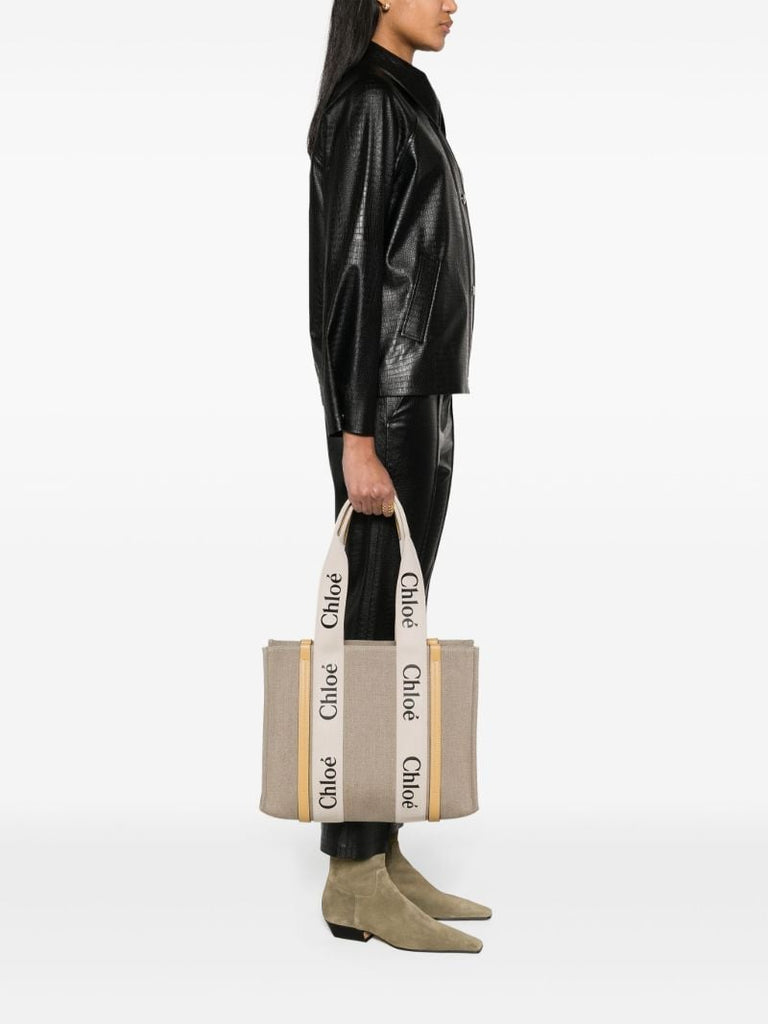 Brown Woody Medium Tote Bag