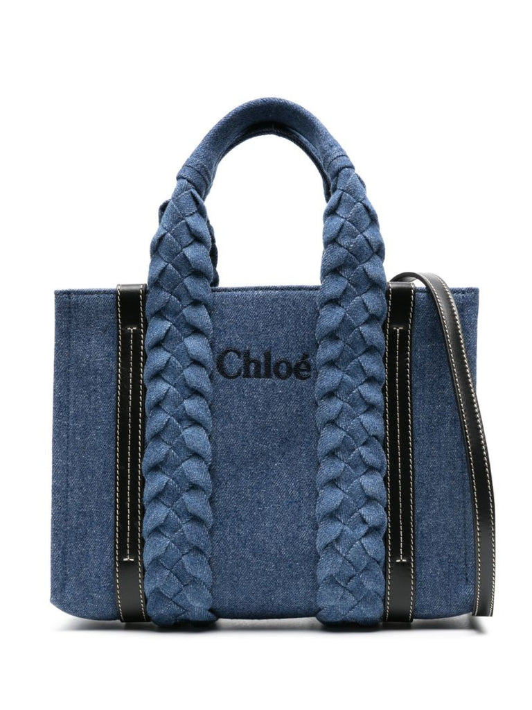 Blue Woody Small Denim Tote Bag