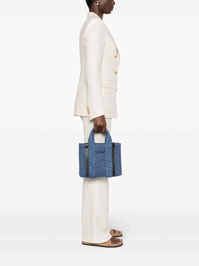 Blue Woody Small Denim Tote Bag