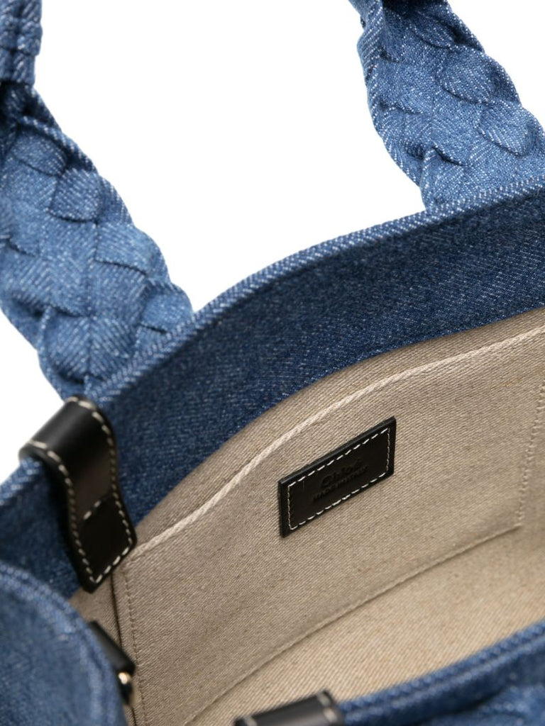 Blue Woody Small Denim Tote Bag