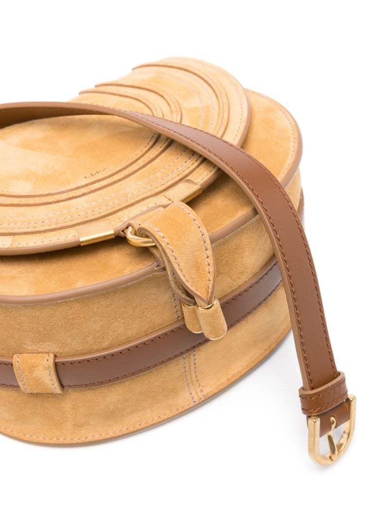 Yellow Marcie Small Suede Cross Body Bag