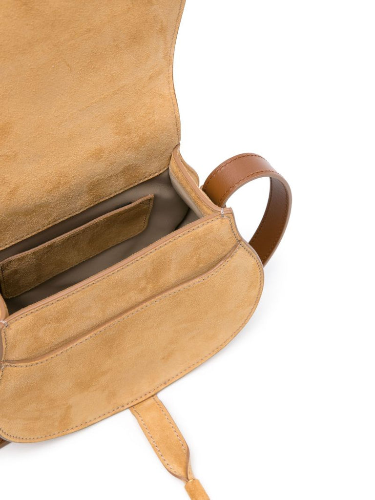 Yellow Marcie Small Suede Cross Body Bag