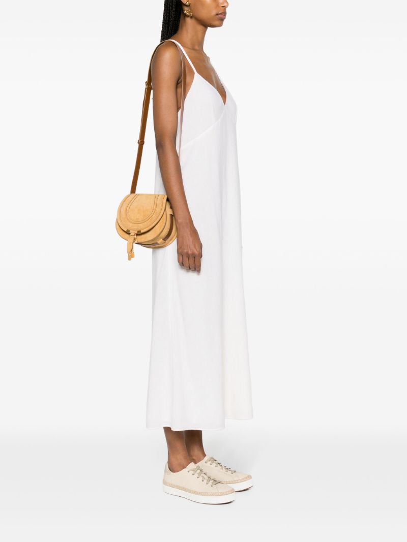 Yellow Marcie Small Suede Cross Body Bag