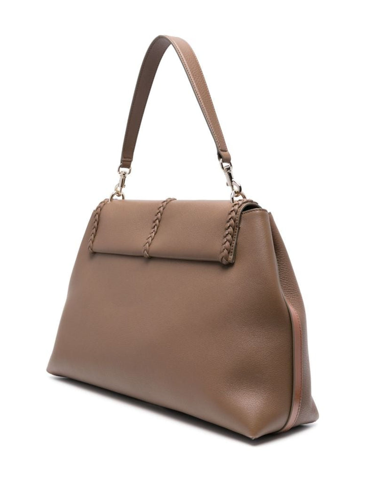 Brown Penelope Large Leather Shoulder Bag