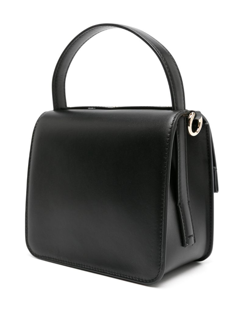 Black Penelope Small Leather Top Handle Bag