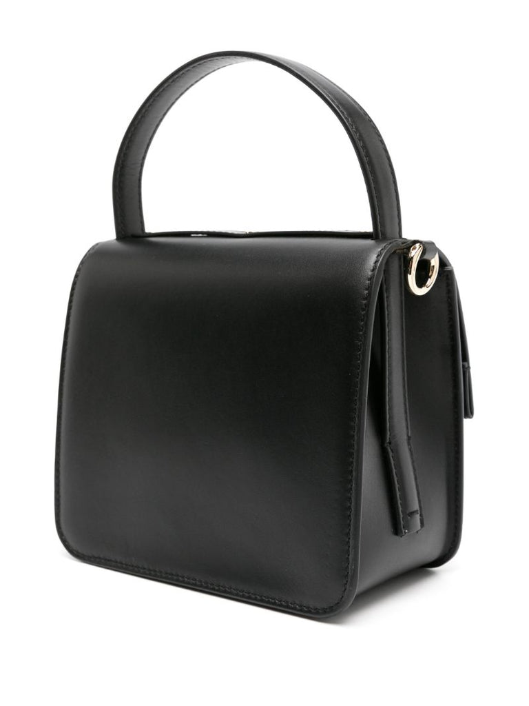 Black Penelope Small Leather Top Handle Bag